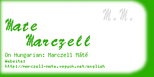 mate marczell business card